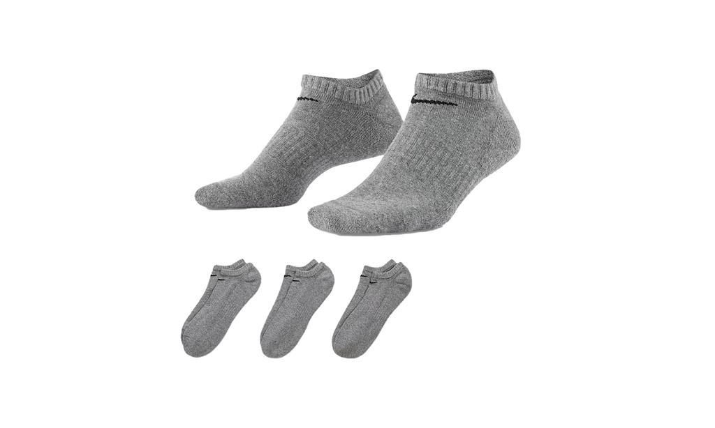 Everyday Plus Cushioned Training No-show Socks (3 Pairs) "Grey / Black" SX7673 064