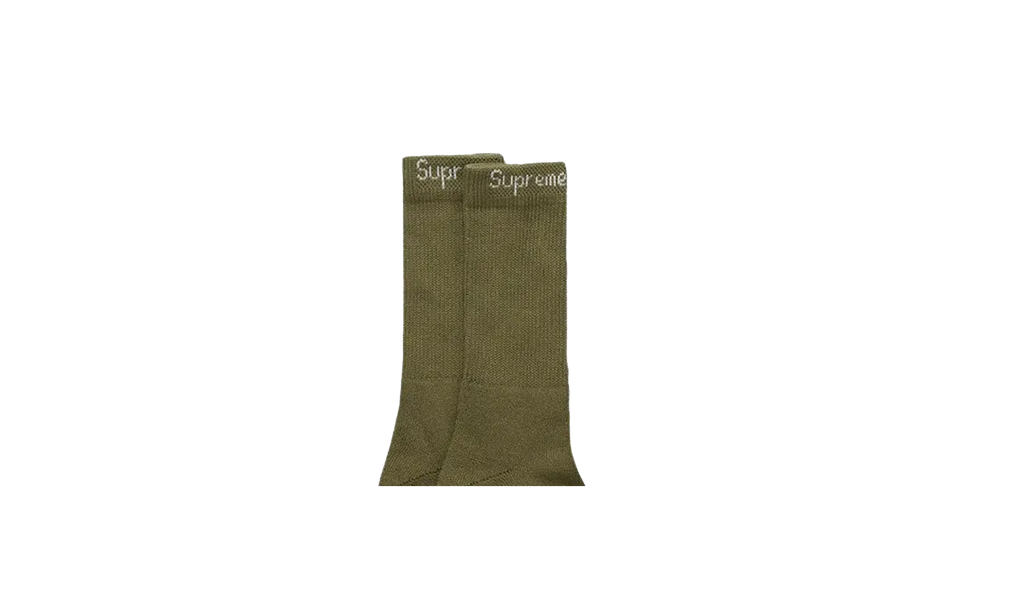 Hanes Crew Socks (4 Pack) "Olive" SU26533