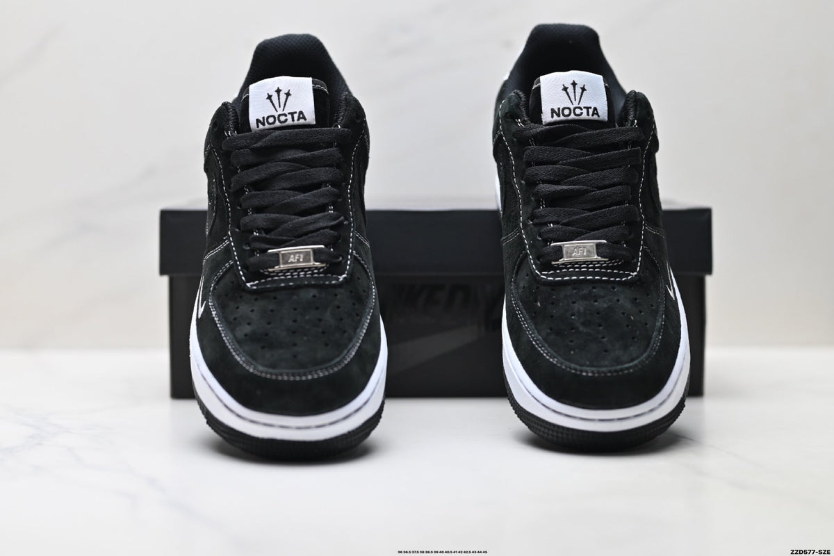 Nike Air Force 1 '07 LV8 Graphic Low-Top Sneakers – Black/White