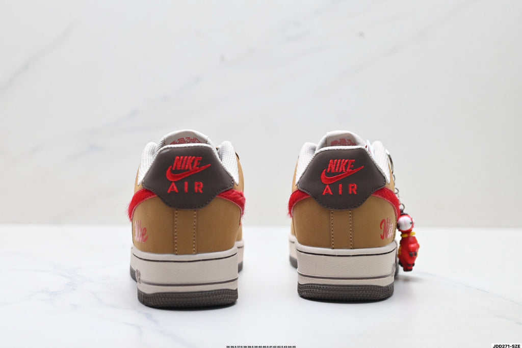 Nike Air Force 1 '07 LV8 Lunar New Year Low-Top Sneakers – Brown/Red