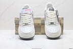 Nike Air Force 1 '07 LV8 Monogram Graphic Low-Top Sneakers – White/Grey/Red