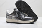 Nike Air Force 1 '07 LV8 Cracked Graphic Low-Top Sneakers – Metallic Grey