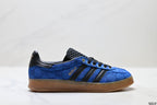 Gazelle Blue GG Monogram Low-Top Sneakers