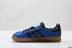 Gazelle Blue GG Monogram Low-Top Sneakers
