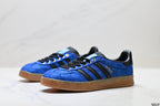 Gazelle Blue GG Monogram Low-Top Sneakers