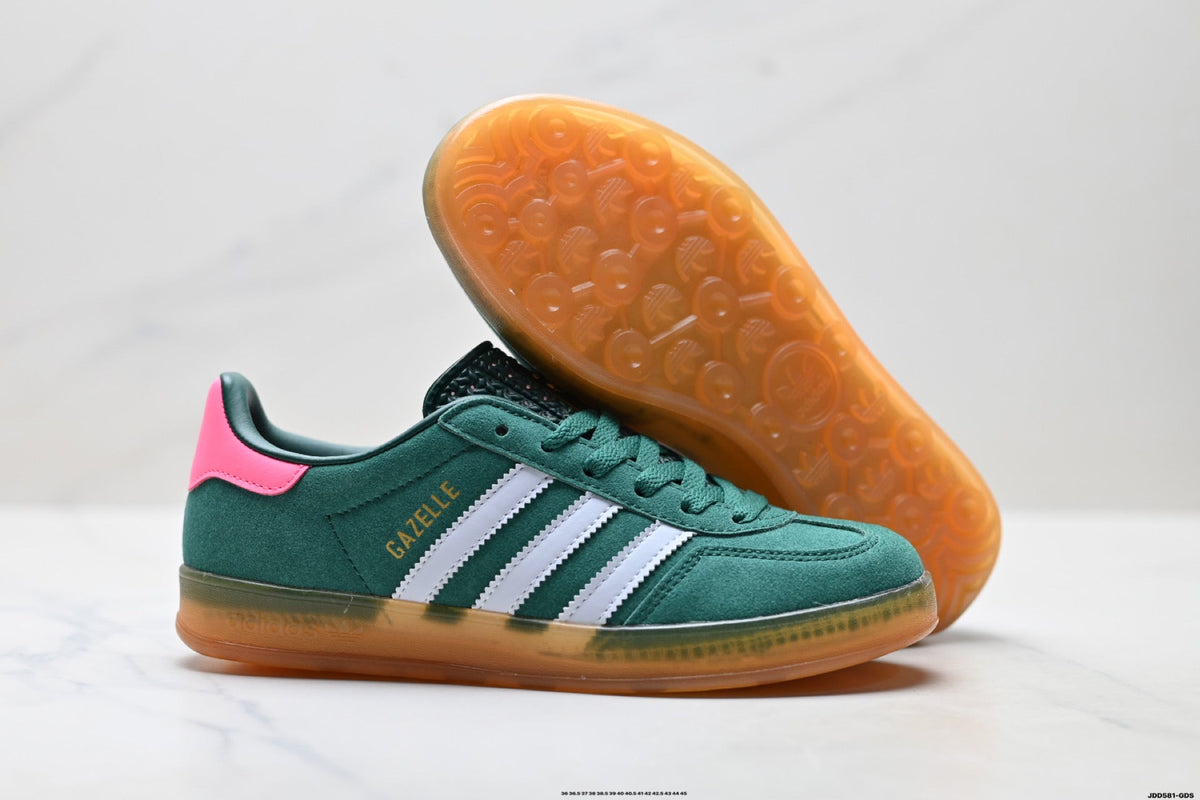 adidas Gazelle Green Pink Sneakers