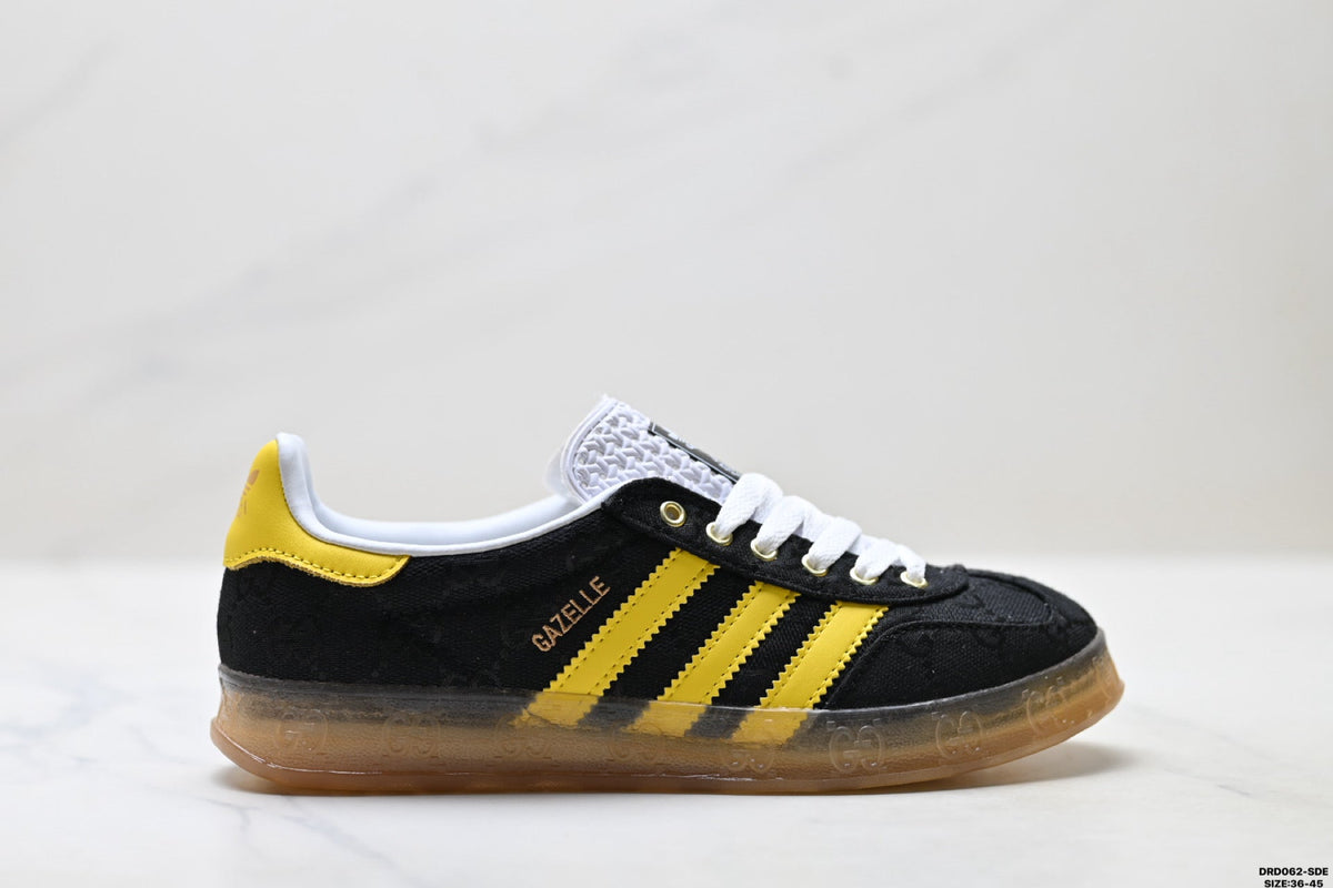 adidas Gazelle Black Yellow Sneakers