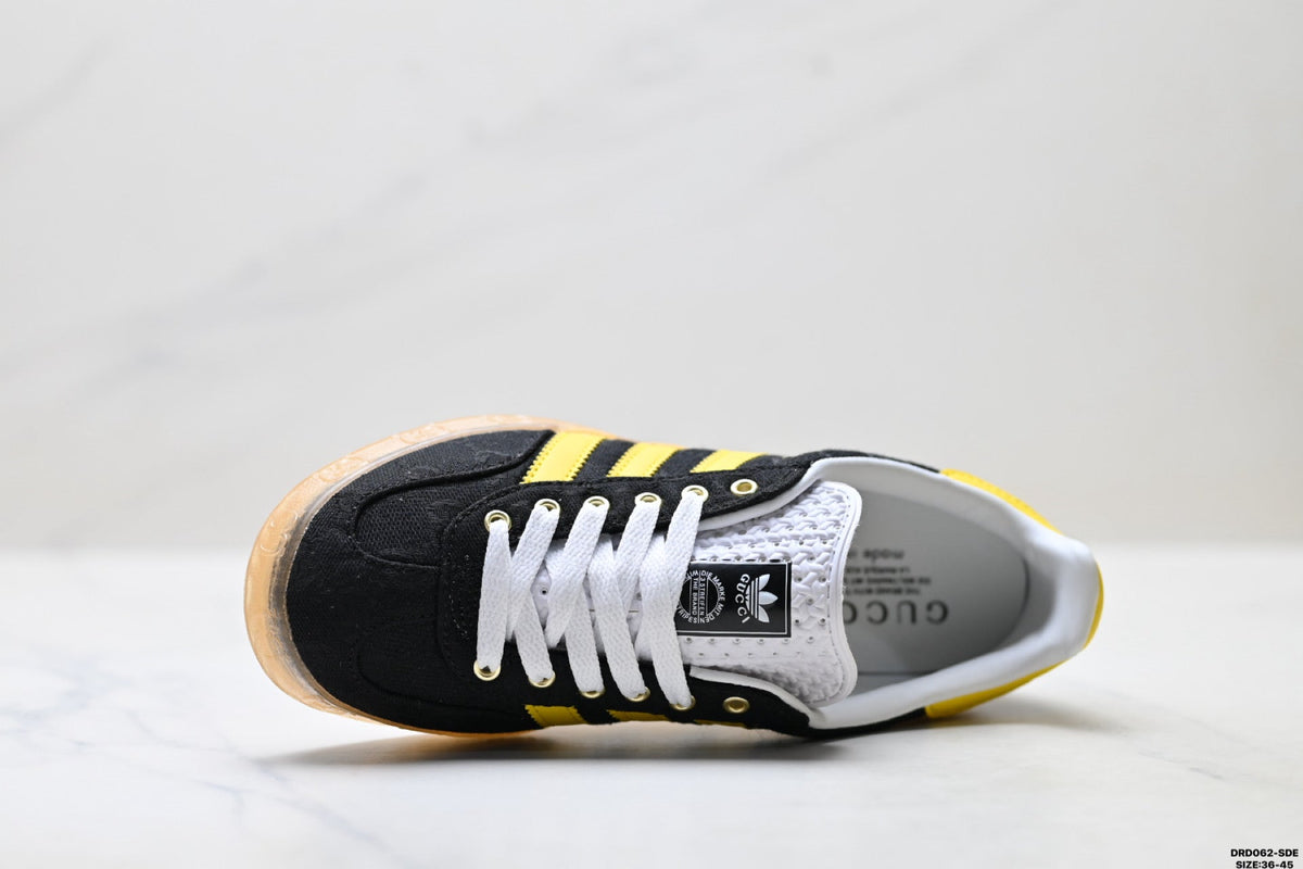 adidas Gazelle Black Yellow Sneakers