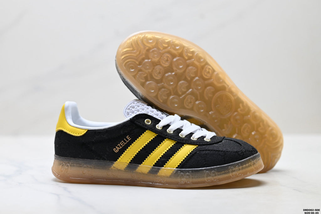 adidas Gazelle Black Yellow Sneakers