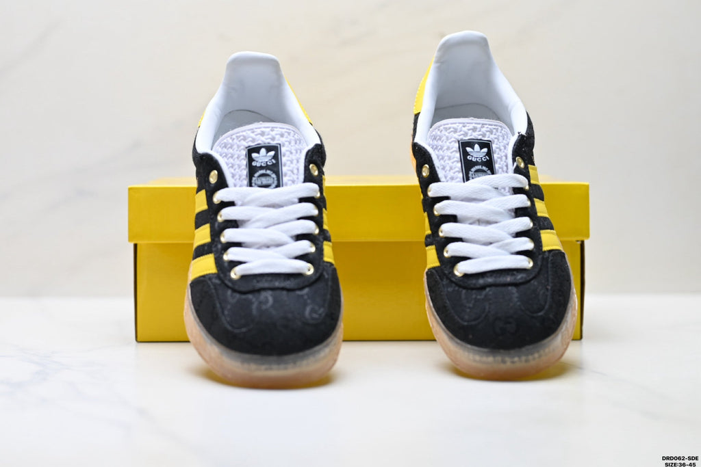 adidas Gazelle Black Yellow Sneakers