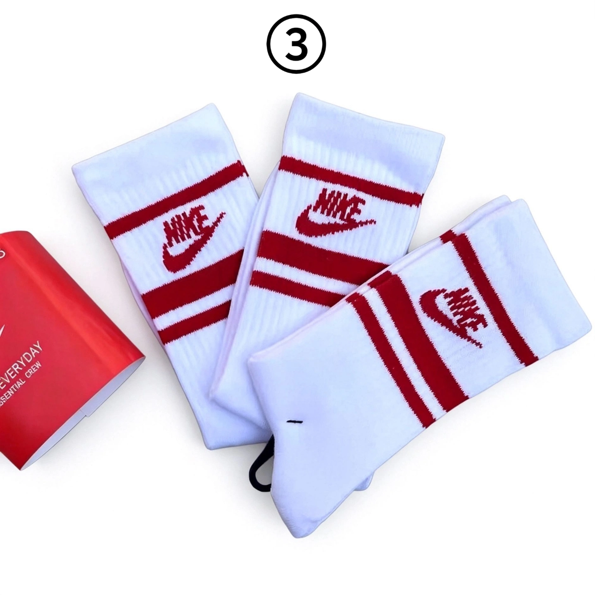 3 Pairs Unisex Sport Socks, Crew / Ankle / No Show Multiple Length Options, Black White Color, Striped & Solid Daily Casual Athletic Socks Gift Box