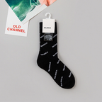 Balenciaga All-over Print Crew Socks, 7 Colors Fashion Streetwear Mid Calf Socks