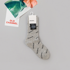 Balenciaga All-over Print Crew Socks, 7 Colors Fashion Streetwear Mid Calf Socks