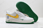 Nike Air Force 1 Low Brazil-Inspired | White Green Yellow Leather Sneakers
