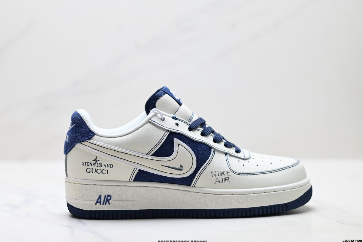 Nike Air Force 1 Low Blue & White Collection | Classic Leather Sneakers
