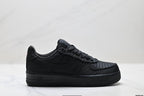 Nike Air Force 1 Low Triple Black | Jacquard Leather Sneakers