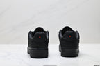 Nike Air Force 1 Low Triple Black | Jacquard Leather Sneakers