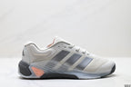 Adidas Grey White Court Shoes with Orange Accents
