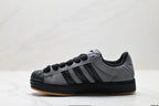 Adidas Originals Superstar Platform Grey Black Suede Sneakers