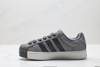 Adidas Originals Superstar Platform Grey Suede Sneakers