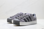Adidas Originals Superstar Platform Grey Suede Sneakers