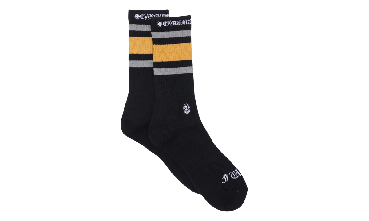 Sport Striped Socks "Black Yellow" CHRM1347