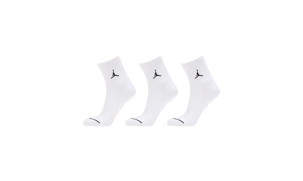 Jordan Everyday Ankle Socks "White / Black - (3 Pairs)" DX9655 100
