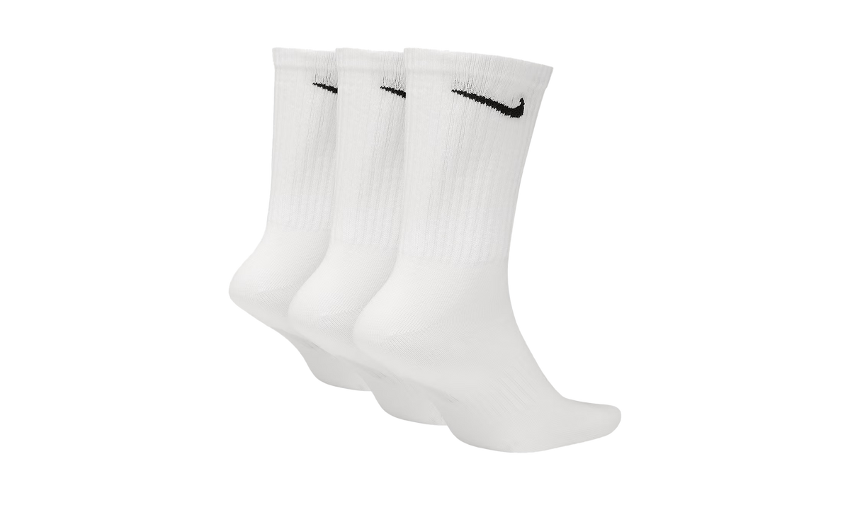 Everyday Lightweight Training Crew Socks (3 Pairs) "White / Black" SX7676 100
