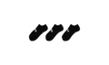 Everyday Essential No-Show Socks "Black - (3 Pairs)" DX5075 010