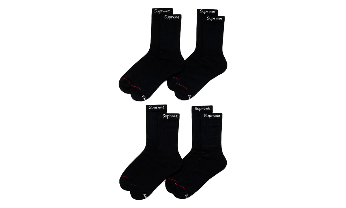 Hanes Socks (4) "Black" SU2010