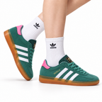 adidas Gazelle Green Pink Sneakers