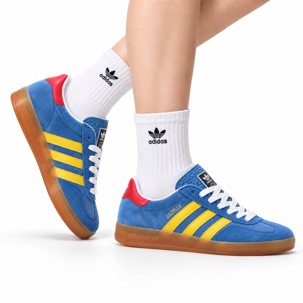 adidas  Gazelle Blue Yellow Sneakers