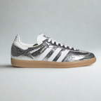 adidas Samba OG Silver Metallic Cracked Leather Women's