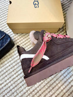 UGG Mauve Mel Suede Mesh Low-Top Shoes