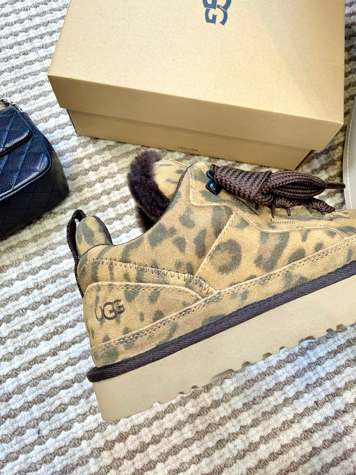 UGG Leopard Mel Suede Mesh Low-Top Shoes