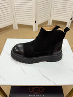 UGG Black Pull-On Leather Chelsea Boots