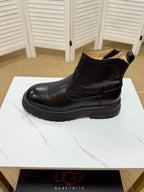 UGG Black Leather Chelsea Boots