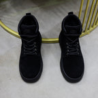 UGG Black Nubuck Lace-Up Winter Boots