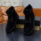 UGG Black Nubuck Lace-Up Winter Boots