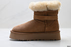 UGG Classic Mini Heritage Fluff Buckle Boots