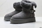 UGG Classic Mini Heritage Fluff Buckle Boots