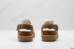UGG Golden Family Shearling Buckle Clogs