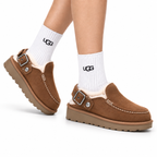 UGG Golden Family Shearling Buckle Clogs