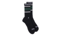Sport Striped Socks "Black / Green" CHRM1459