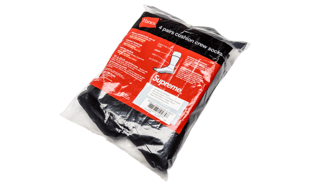Hanes Socks (4) "Black" SU2010