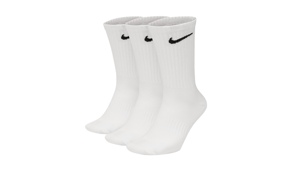 Everyday Lightweight Training Crew Socks (3 Pairs) "White / Black" SX7676 100