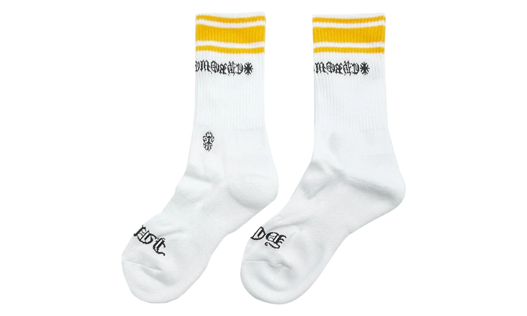 Striped Sport Socks "White / Yellow" CHRM1978