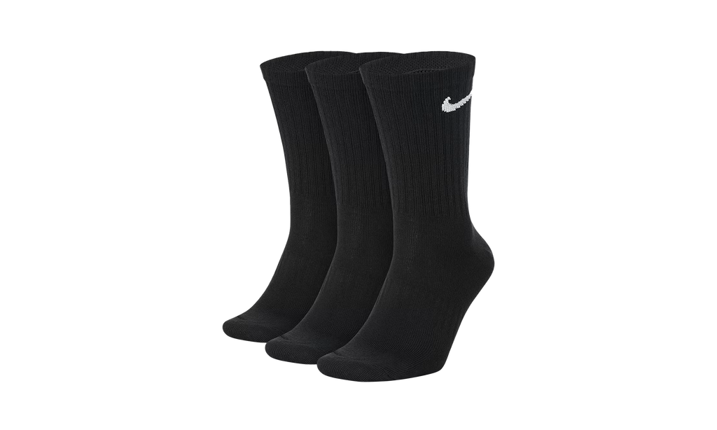 Everyday Lightweight Training Crew Socks (3 Pairs) "Black / White" SX7676 010