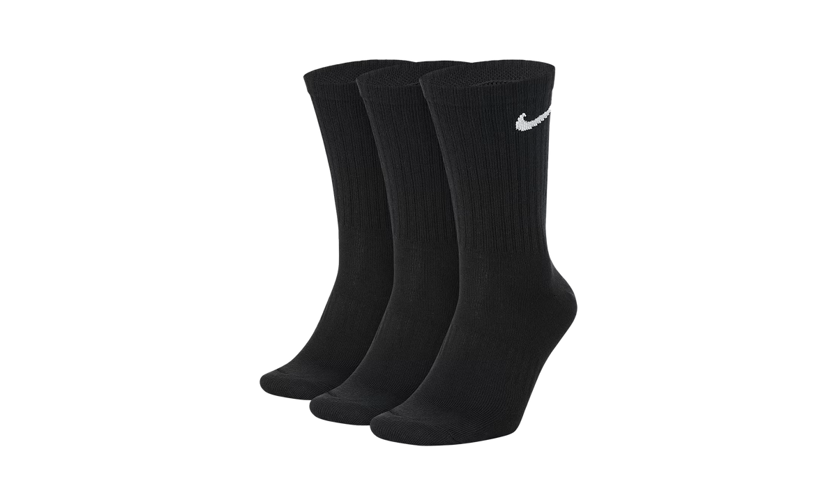 Everyday Lightweight Training Crew Socks (3 Pairs) "Black / White" SX7676 010