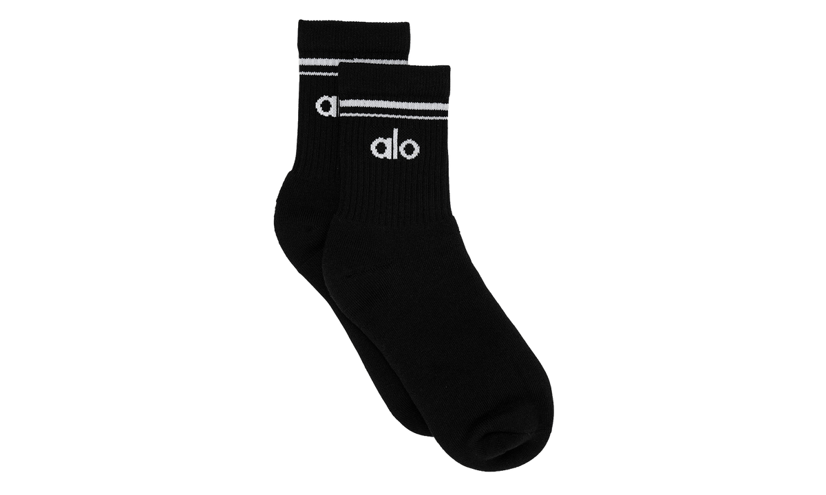 Half-Crew Throwback Sock "Black / White" ALO02